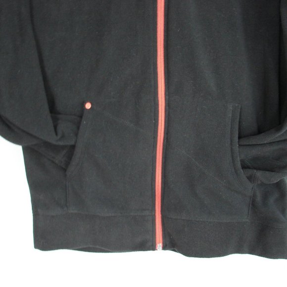 Spyder Snuggle Fleece Zip Hooded Sweatshirt Jacket Black Red XL Warm Coat Unisex - Picture 5 of 13